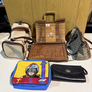 Lote de Carteras y Bolsos Vintage: Bambú, Cuero y Estilo - imagen 2