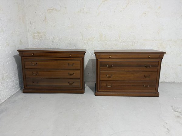 Cómodas de Madera Oscura con Tiradores Dorados - imagen 1