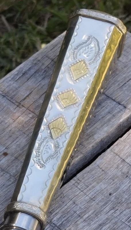 Cuchillo de Solingen con Alpaca y Bronce - imagen 4