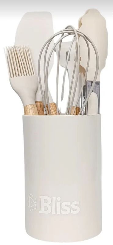 Set de menaje para cocina con utensilios de silicona y madera - imagen 3