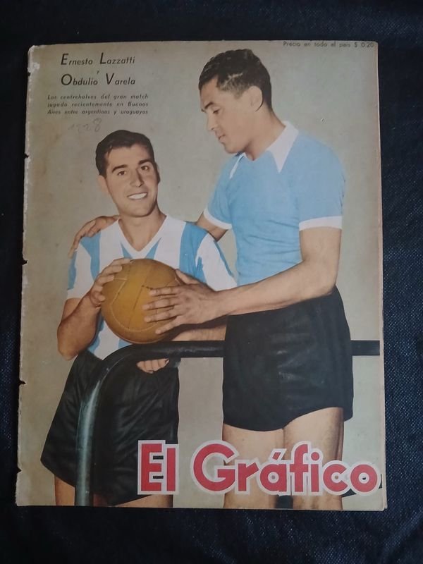 Revista El Gráfico Nº 1228 (1942) con Obdulio Varela y Ernesto Lazzatti