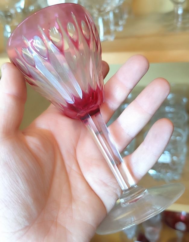 Colección de copas antiguas en cristalería belga VAL ST LAMBERT - imagen 4