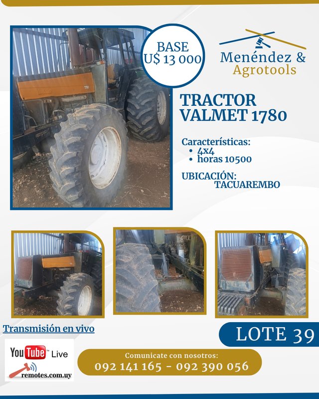 Tractor Valmet 1780 Usado en Venta