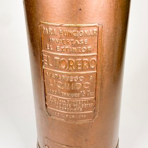 Extinguidor Antiguo "El Torero" de Cobre - imagen 3