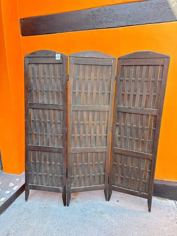 Lote siguiente: Bombo de 3 hojas de madera para decoración
