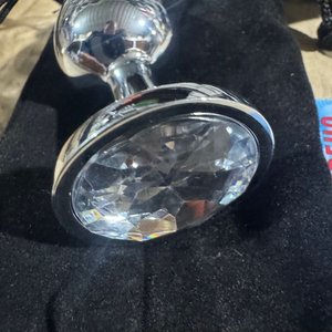 Juguete Anal Metálico con Cristal Decorativo - imagen 1