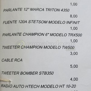 Lote anterior: Parlantes y Tweeters Varios: Spyder, Tritón, Champion, Fiamom, Hino