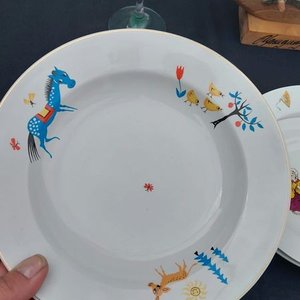 Juego de 3 Platos Ingleses Johnson Bros y Olmos con Dibujos Infantiles - imagen 5