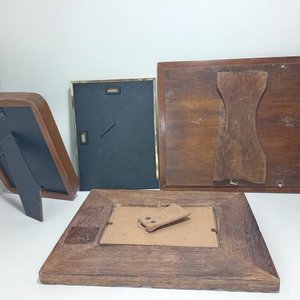 Lote de 4 Marcos de Mesa: Madera, Metal y con Ilustraciones - imagen 2