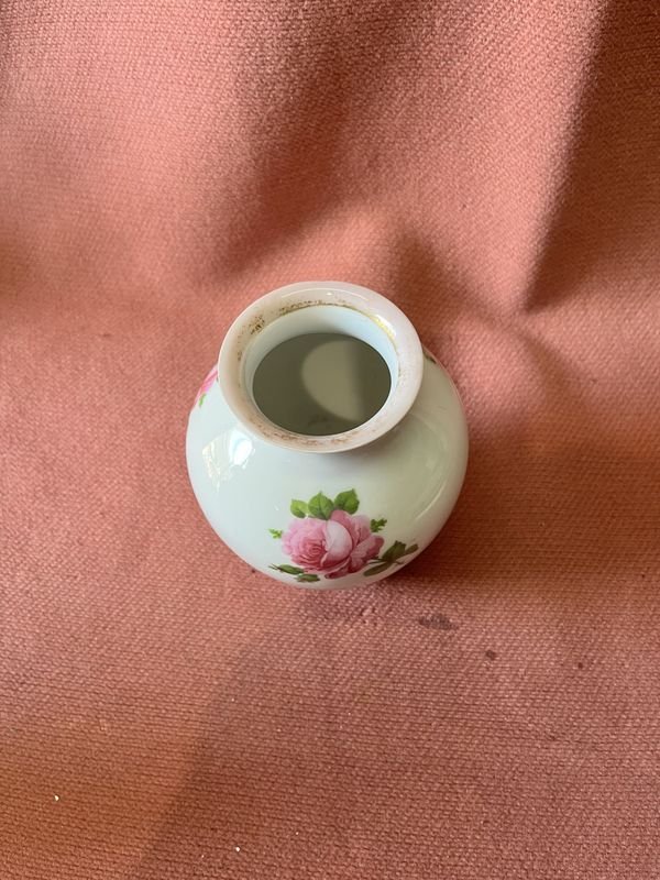Jarrón de porcelana Bavaria con diseño floral - imagen 2