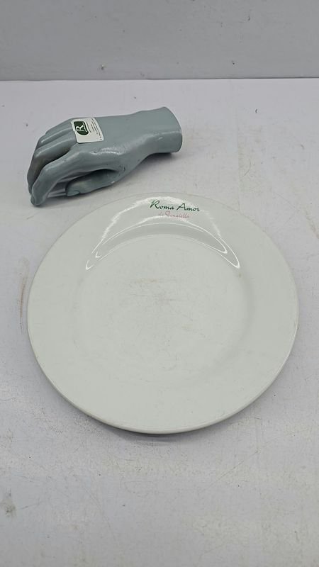 Plato de Porcelana "Roma Amor de Donatella" Publicidad Restaurante