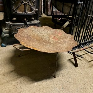 Paellera Antigua de Hierro con Patas y Mango de Madera - imagen 2