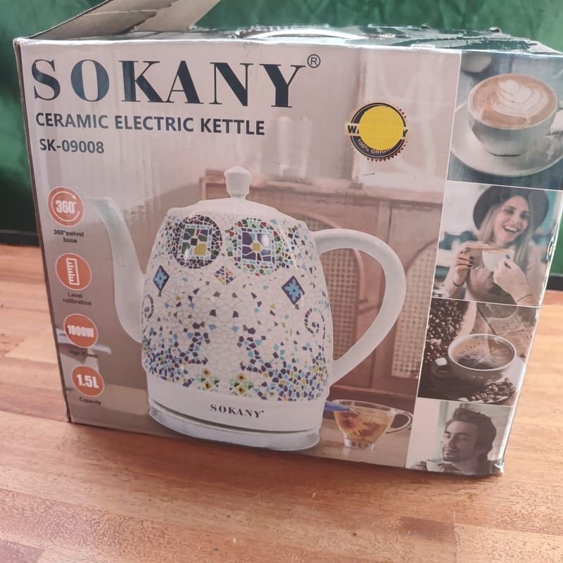 Jarra eléctrica en porcelana y accesorios de Sokany - imagen 2