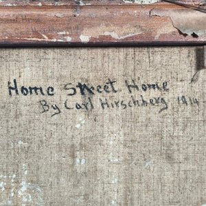 Oleo "Hogar Dulce Hogar" de Carl Hirschberg con Marco Dorado - imagen 10