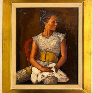 Obra "Joven de Perfil" de Ángel Tejera, Acrílico sobre Fibra, 1973 - imagen 2