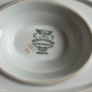 Salsera y Fuentes Ovaladas de Porcelana Alemana Bavaria C. T. Hutschenreuther - imagen 5