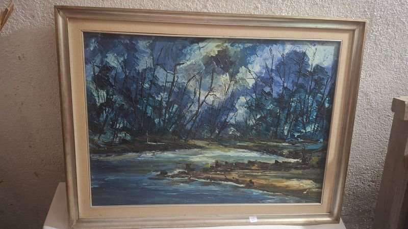 Lote siguiente: Cuadro Paisaje Abstracto