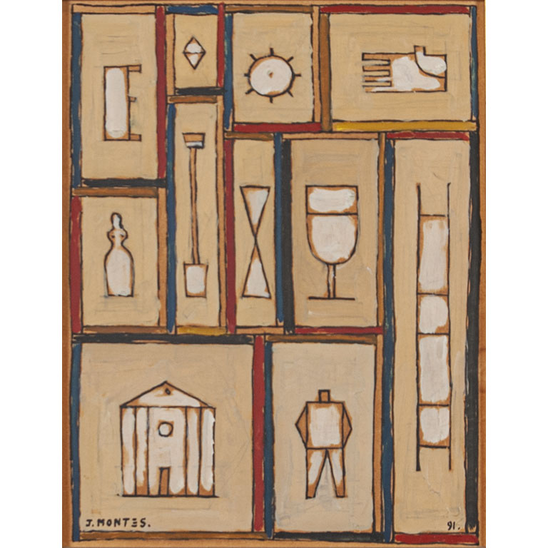 Lote anterior: José Montes. Constructivo. Óleo sobre cartón, 40 x 30 cm.
