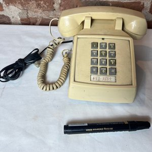 Teléfono Fijo Antiguo Digital Beige - imagen 3