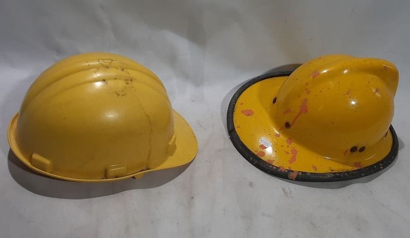2 Cascos de Obra Amarillos para Construcción