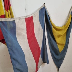 Lote de 19 Banderas Navales de Señales Marítimas en Tela - imagen 2