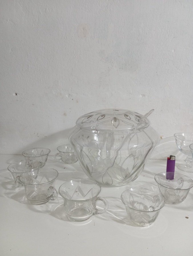 Juego de ponchera vintage Indiana Glass - imagen 3