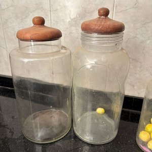 10 Frascos de Vidrio con Tapa de Madera - imagen 3