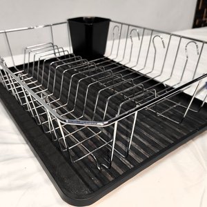 Escurridor Cromado con Bandeja Plástica Negra, Nuevo - imagen 4