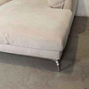 Sofá Modular en L Beige con Patas Cromadas - imagen 3