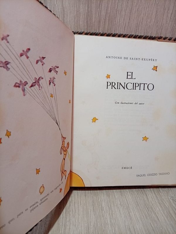 Libro "El Principito" Edición 1964 Argentina en Cuero con Marcador Acrílico - imagen 1
