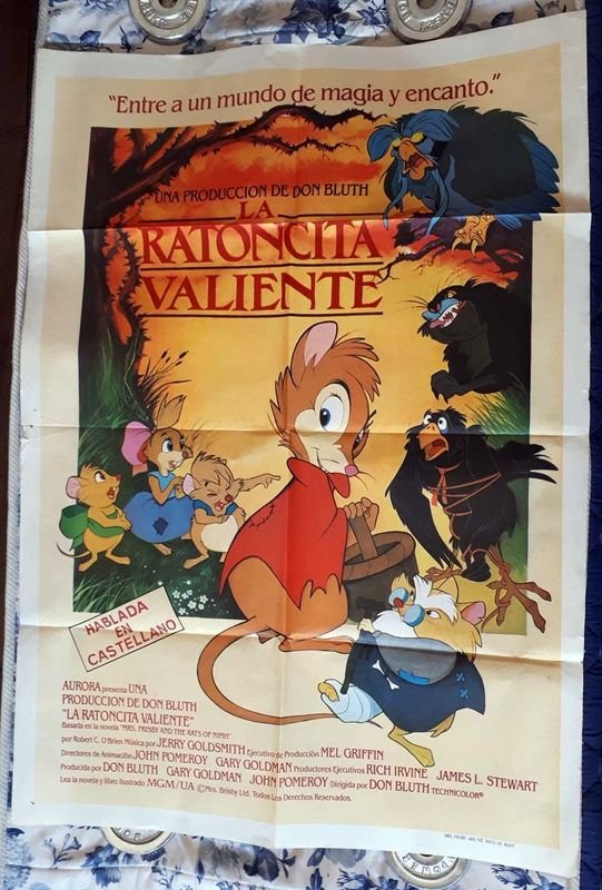 Poster Original "La Ratoncita Valiente" (The Secret of NIMH) - 1982
