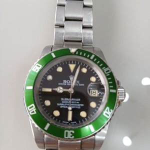 Réplica Reloj Rolex Submariner Date Acero Esfera Negra Bisel Verde - imagen 2