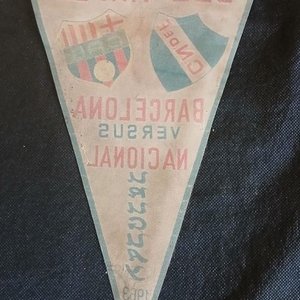 Banderín Histórico Nacional vs Barcelona 1963 - Recuerdo del Match - imagen 3