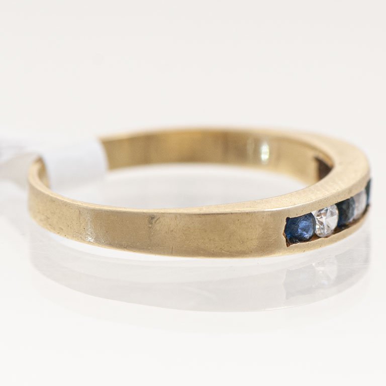 Anillo de Oro con Zafiros y Circonias - imagen 2
