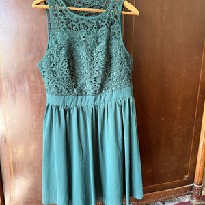 Vestido SHEIN Curve Verde Esmeralda Talla 0XL con Encaje - imagen 6