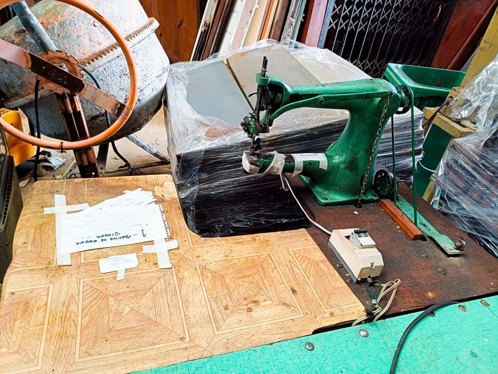 Maquina de coser cuero y tela, motor monofasico con contramarcha