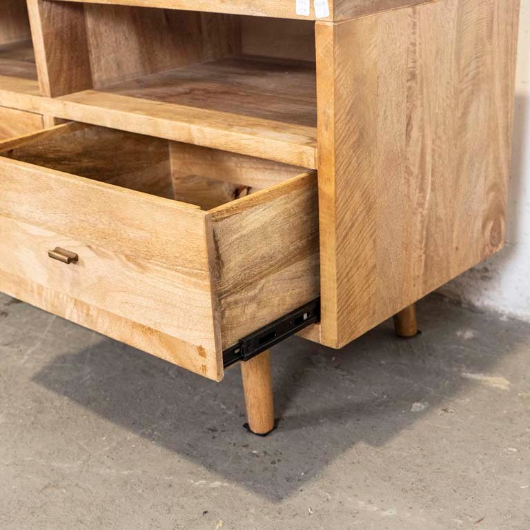 Rack de TV rústico para la decoración del hogar - imagen 3