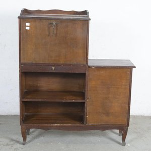 Lote siguiente: Mueble Secretaire Francés Antiguo con Puertas y Cajón