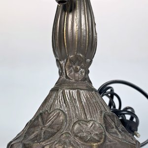 Lámpara Tiffany Metal Dorado Pantalla Libélulas 39cm - imagen 2