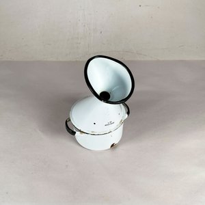 Antiguo Nebulizador Esmaltado Blanco con Detalles Vintage - imagen 2