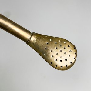 Bombilla de plata y oro labrada - imagen 4