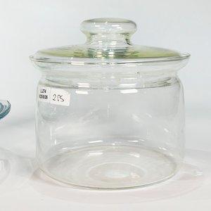 Juego de Vidrio Transparente: Budinera Circular y Olla Cilíndrica con Tapa - imagen 2