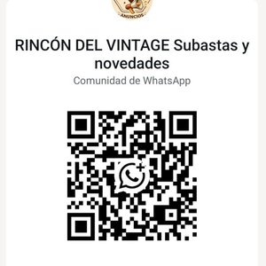 Lote siguiente: Únete a la Comunidad de WhatsApp de Rincón del Vintage Subastas y Novedades