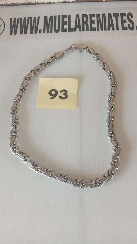 Cadena de plata maciza con número y etiqueta - imagen 2