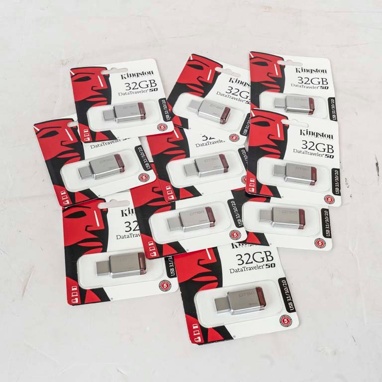 Lote de 10 Pendrives Kingston DataTraveler 50 de 32 GB