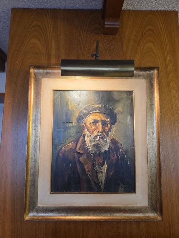 Lote siguiente: Óleo con iluminación del artista Fernández Cabral