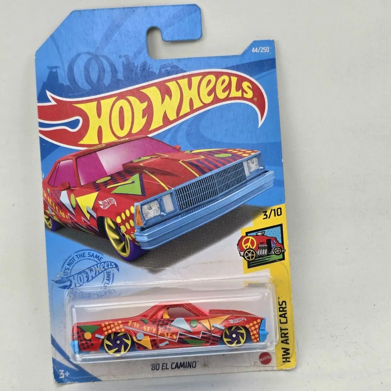 Hot Wheels Art Cars El Camino '80 Rojo con Diseño Geométrico