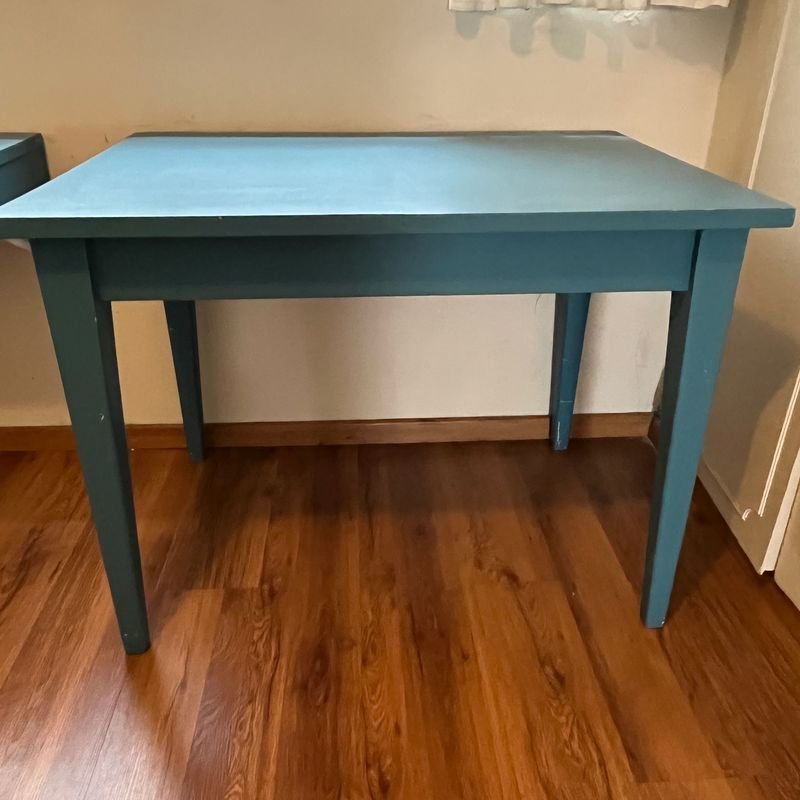 Mesa Escritorio Azul de Madera Impecable