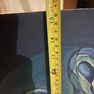 Óleo sobre cartón "Figura abstracta" por S. Palas - imagen 2