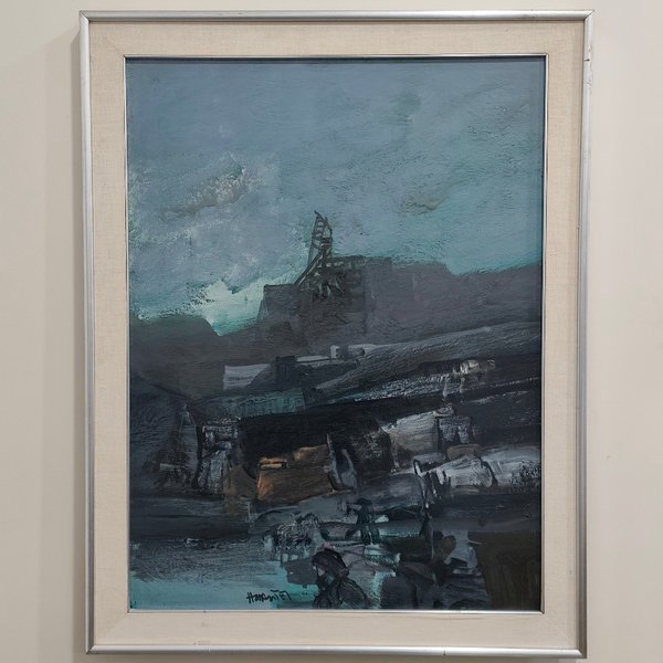 Pintura "Higo Nantes" Acrílico sobre Fibra con Marco Plateado